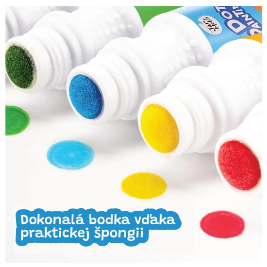 Jarmelo farby v tube – súprava 6 umývateľných a netoxických farieb s penovým aplikátorom