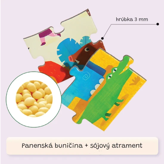 Jarmelo puzzle Múzeum dinosaurov – 108 dielikov v kufríku, farebná skladačka pre deti