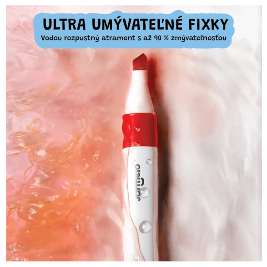 Jarmelo obojstranné fixky v prenosnom boxe – 24 farieb, štetec a hrubý hrot, netoxické a umývateľné