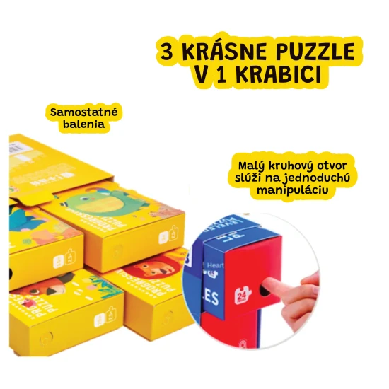 Jarmelo Beep! Na ceste puzzle 3v1 – 88/96/108 dielikov s dopravnou scénou a knižkou príbehov