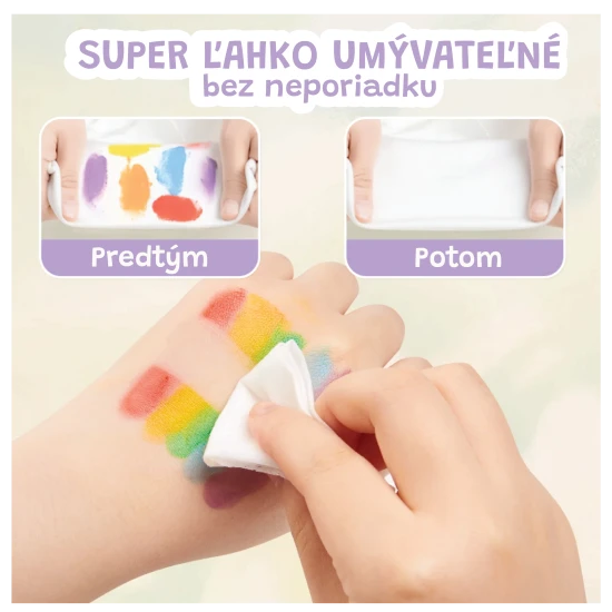 Jarmelo prstové farby so šablónami – 6 farieb, netoxické a umývateľné