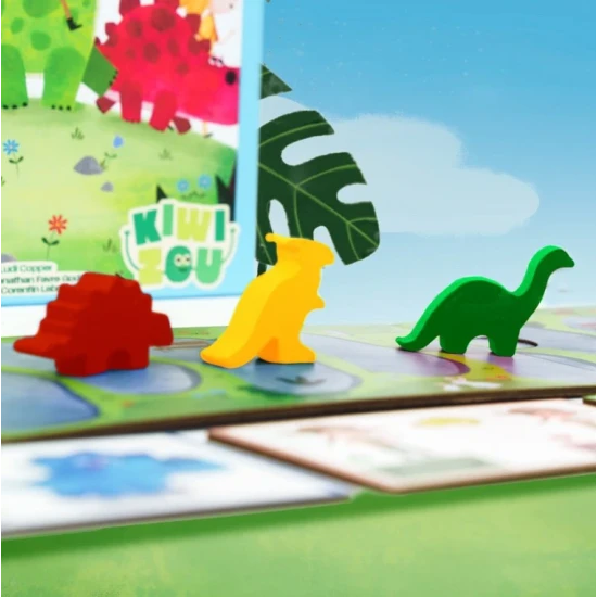 Dinosaurie preteky – detská stolová hra s dinosaurami pre 2 až 4 hráčov