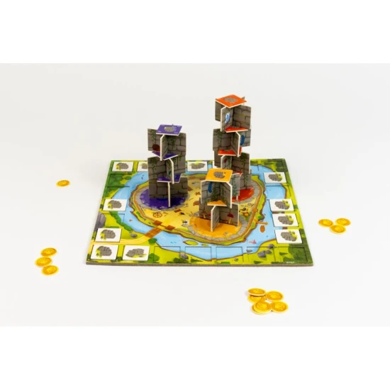 Hrad pre kráľovnú – rodinná stolná hra pre deti s kráľovnou a stavbou hradných veží