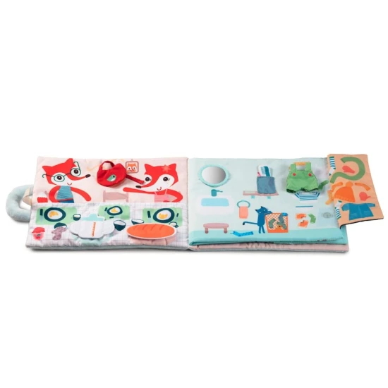 Textilná knižka Dobré ráno, líška Alice – mäkká knižka pre deti od 18 mesiacov