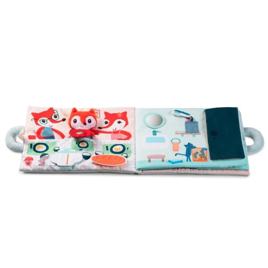 Textilná knižka Dobré ráno, líška Alice – mäkká knižka pre deti od 18 mesiacov