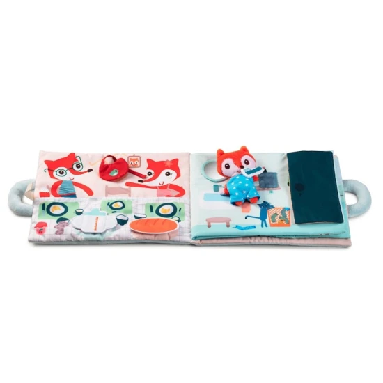 Textilná knižka Dobré ráno, líška Alice – mäkká knižka pre deti od 18 mesiacov