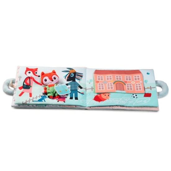 Textilná knižka Dobré ráno, líška Alice – mäkká knižka pre deti od 18 mesiacov