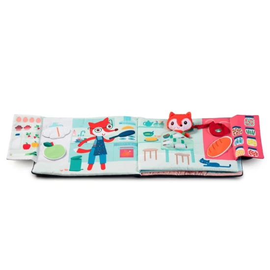 Textilná knižka Dobrú noc, líška Alice – mäkká knižka pre deti od 18 mesiacov