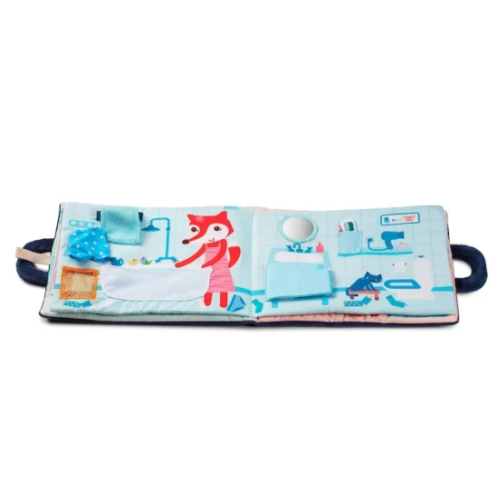 Textilná knižka Dobrú noc, líška Alice – mäkká knižka pre deti od 18 mesiacov