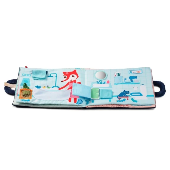 Textilná knižka Dobrú noc, líška Alice – mäkká knižka pre deti od 18 mesiacov