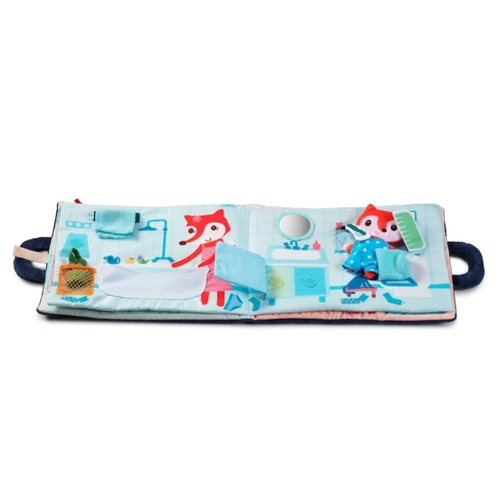 Textilná knižka Dobrú noc, líška Alice – mäkká knižka pre deti od 18 mesiacov