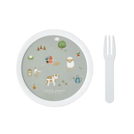 Funkčná a hravá krabička na desiatu s motívom Farma.