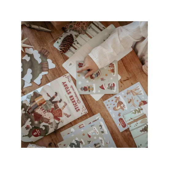 Little Dutch vianočná sada so samolepkami na tvorenie vianočných pohľadníc