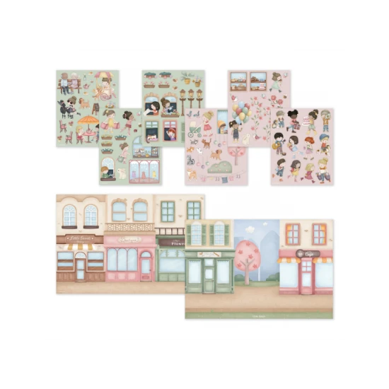 Kniha so samolepkami Little Dutch Nakupovanie Rosa pre deti