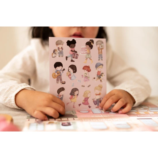 Kniha so samolepkami Little Dutch Nakupovanie Rosa pre deti