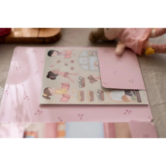 Kniha so samolepkami Little Dutch Nakupovanie Rosa pre deti