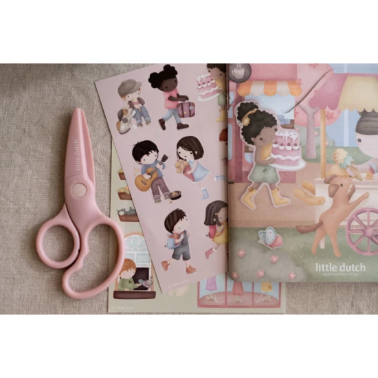 Kniha so samolepkami Little Dutch Nakupovanie Rosa pre deti