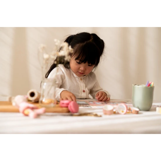 Kniha so samolepkami Little Dutch Nakupovanie Rosa pre deti