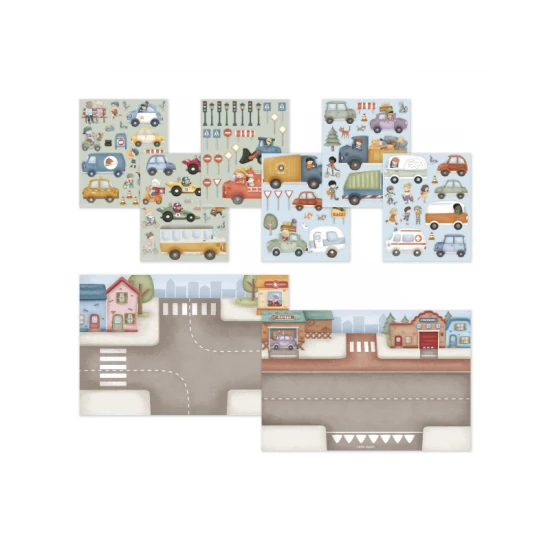 Kniha so samolepkami Little Dutch Doprava Jim pre deti