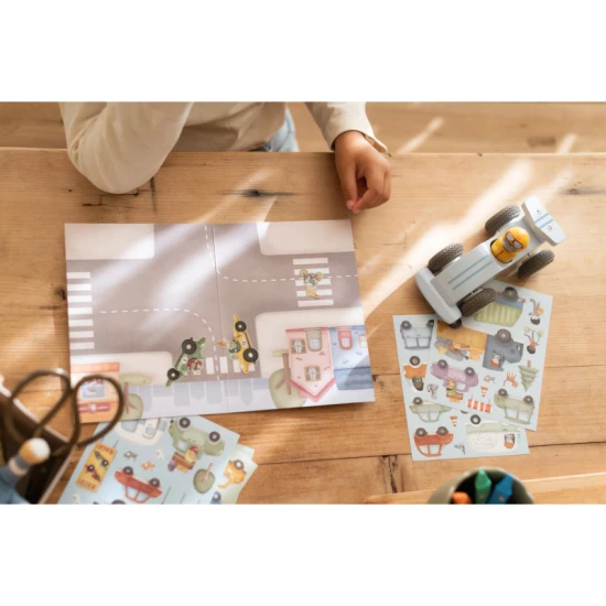 Kniha so samolepkami Little Dutch Doprava Jim pre deti