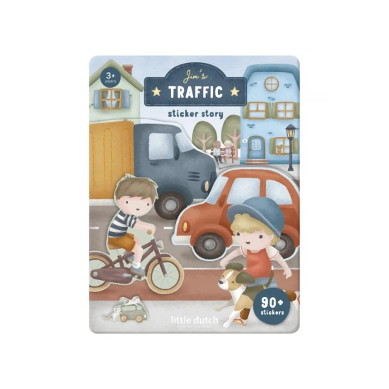 Kniha so samolepkami Little Dutch Doprava Jim pre deti