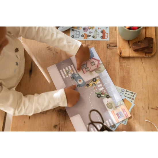 Kniha so samolepkami Little Dutch Doprava Jim pre deti