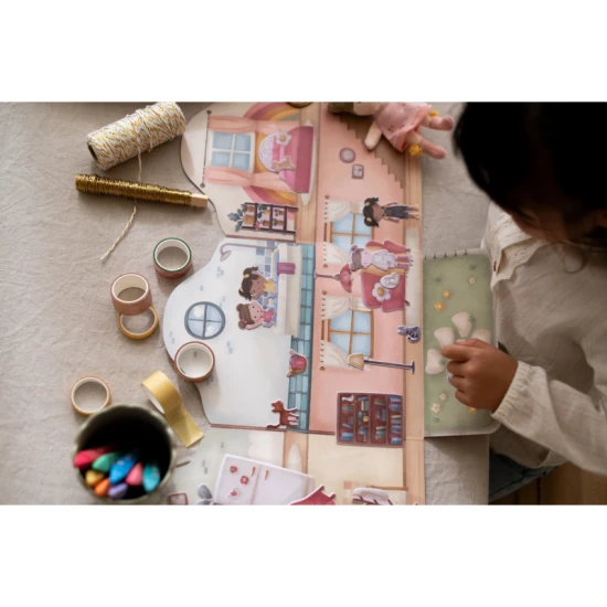 Kniha so samolepkami Little Dutch Dom Rosa pre deti