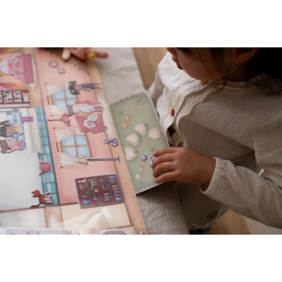 Kniha so samolepkami Little Dutch Dom Rosa pre deti