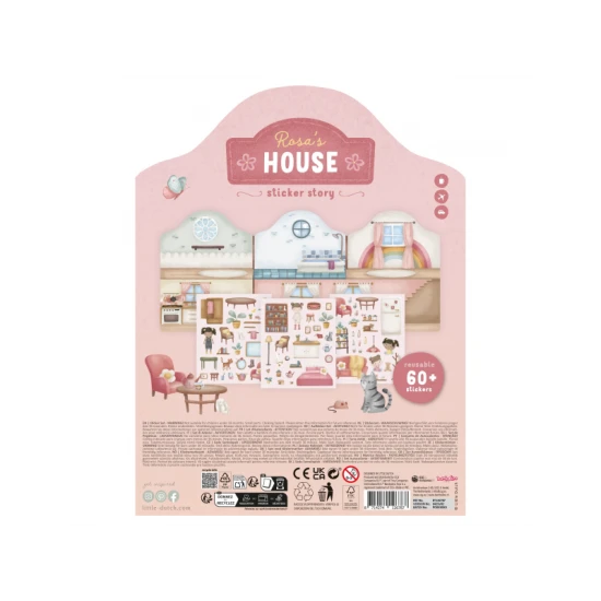 Kniha so samolepkami Little Dutch Dom Rosa pre deti