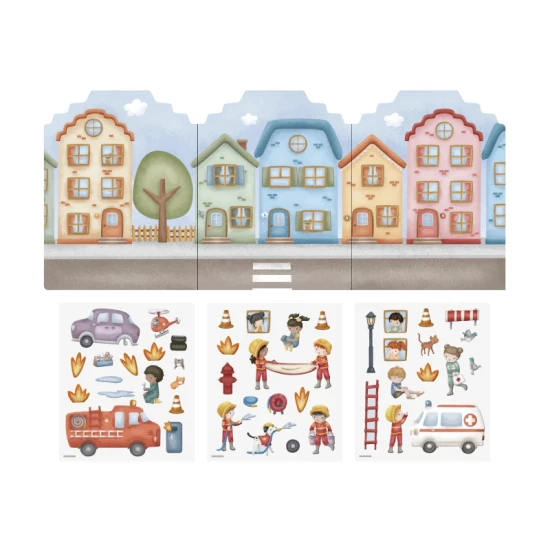 Kniha so samolepkami Little Dutch Hasičská stanica pre deti