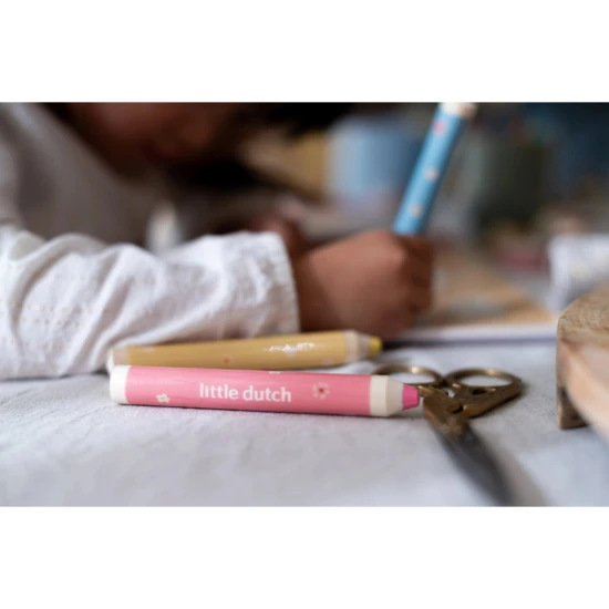 Omaľovánky s pastelkami Little Dutch Záhrada Rosa pre deti