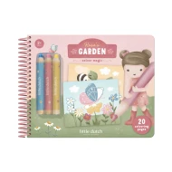 Omaľovánky s pastelkami Záhrada Rosa