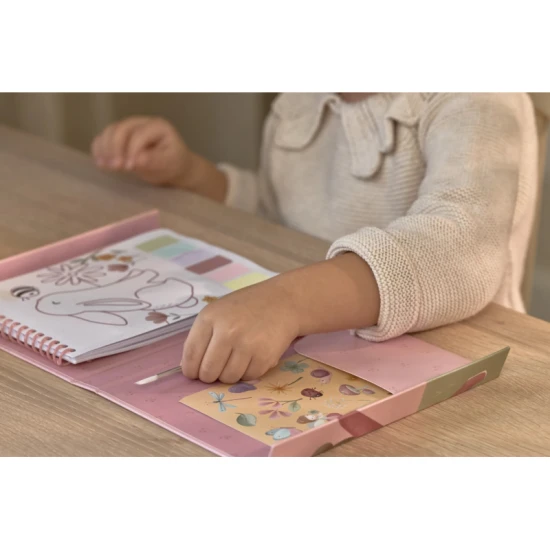 Omaľovánky s vodovkami a samolepkami Rosa Fairy Garden