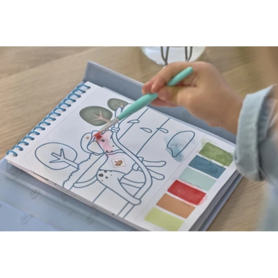 Omaľovánky s vodovkami a samolepkami Jim Doprava