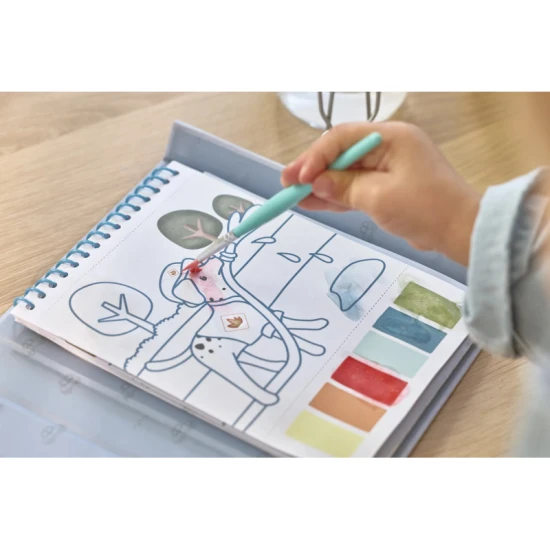 Omaľovánky s vodovkami a samolepkami Jim Doprava