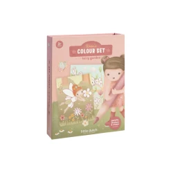 Omaľovánky s pastelkami a samolepkami Rosa Fairy Garden