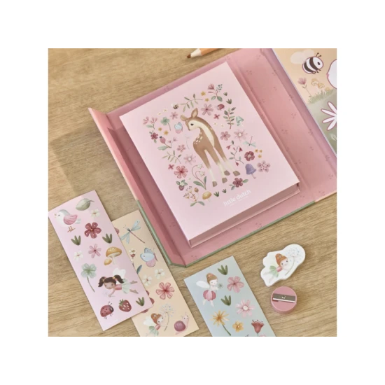 Omaľovánky s pastelkami a samolepkami Rosa Fairy Garden