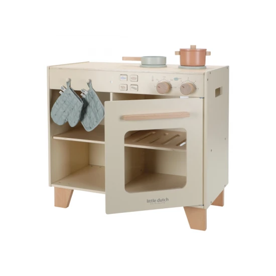 Drevená kuchynka Little Dutch pre deti – realistická hračka na varenie a pečenie