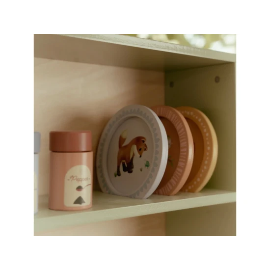 Drevená kuchynka Little Dutch Mint pre deti – realistická hračka na varenie a pečenie s doplnkami