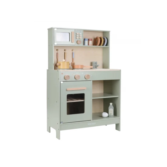 Drevená kuchynka Little Dutch Mint pre deti – realistická hračka na varenie a pečenie s doplnkami