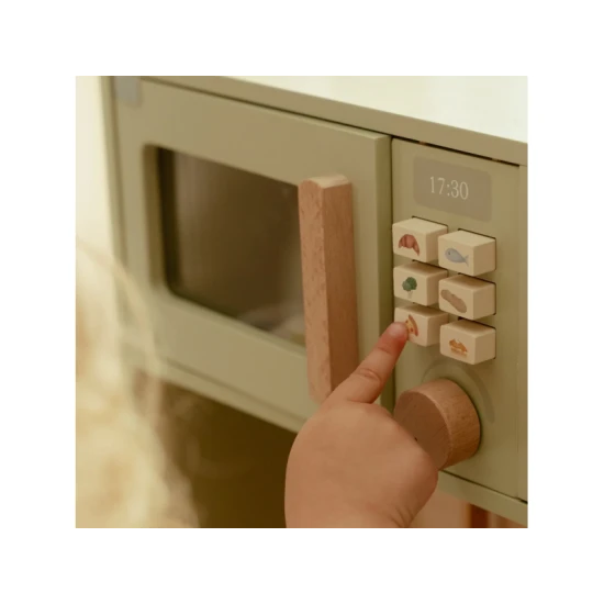 Drevená kuchynka Little Dutch Mint pre deti – realistická hračka na varenie a pečenie s doplnkami