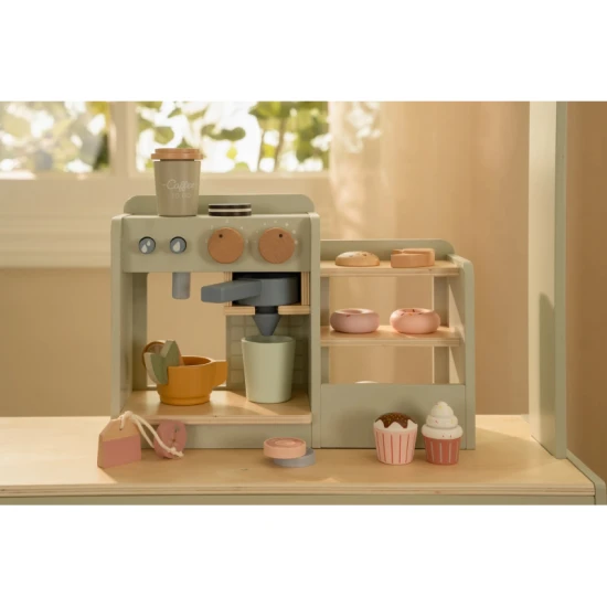 Kávovar drevený veľký s príslušenstvom Coffee House