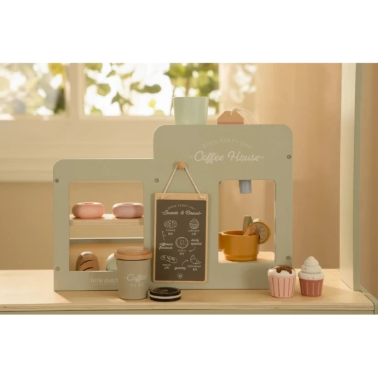 Kávovar drevený veľký s príslušenstvom Coffee House