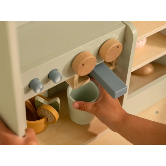 Kávovar drevený veľký s príslušenstvom Coffee House