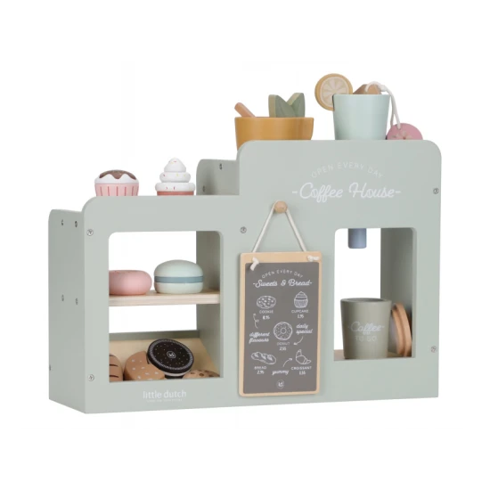 Kávovar drevený veľký s príslušenstvom Coffee House