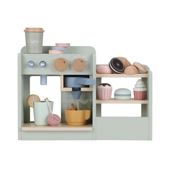 Kávovar drevený veľký s príslušenstvom Coffee House