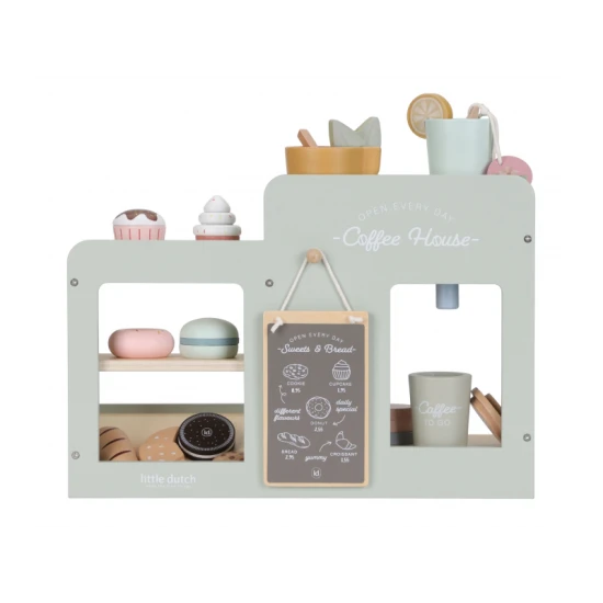 Kávovar drevený veľký s príslušenstvom Coffee House