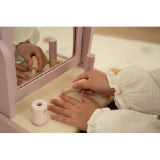 Drevený toaletný stolík pre deti Little Dutch s doplnkami a zrkadlom