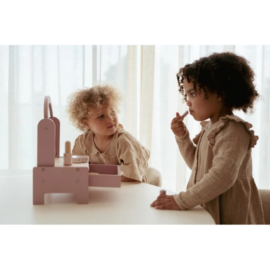 Drevený toaletný stolík pre deti Little Dutch s doplnkami a zrkadlom