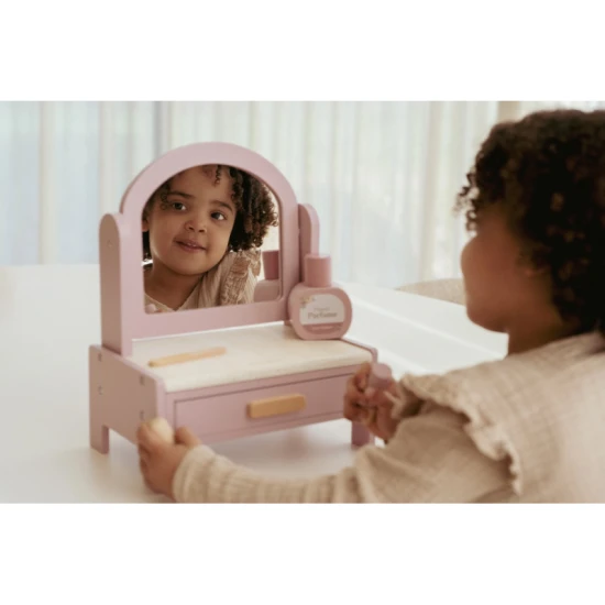 Drevený toaletný stolík pre deti Little Dutch s doplnkami a zrkadlom